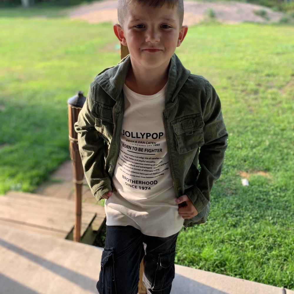 Olive corduroy boys jacket